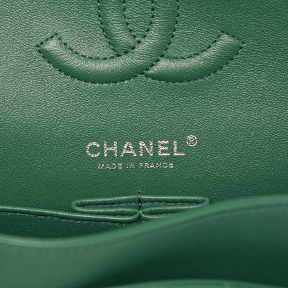 Chanel Lambskin Quilted Medium Double Flap Green 7 of 10