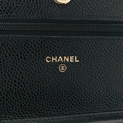 Chanel Caviar Quilted Wallet On Chain WOC Black 6 of 12