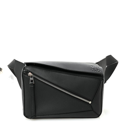 Loewe Diamond Embossed Calfskin Small Puzzle Bumbag Black 1 of 9