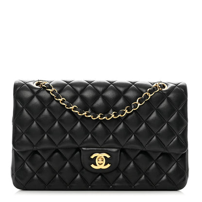 Chanel Lambskin Quilted Medium Double Flap Black 1 of 13