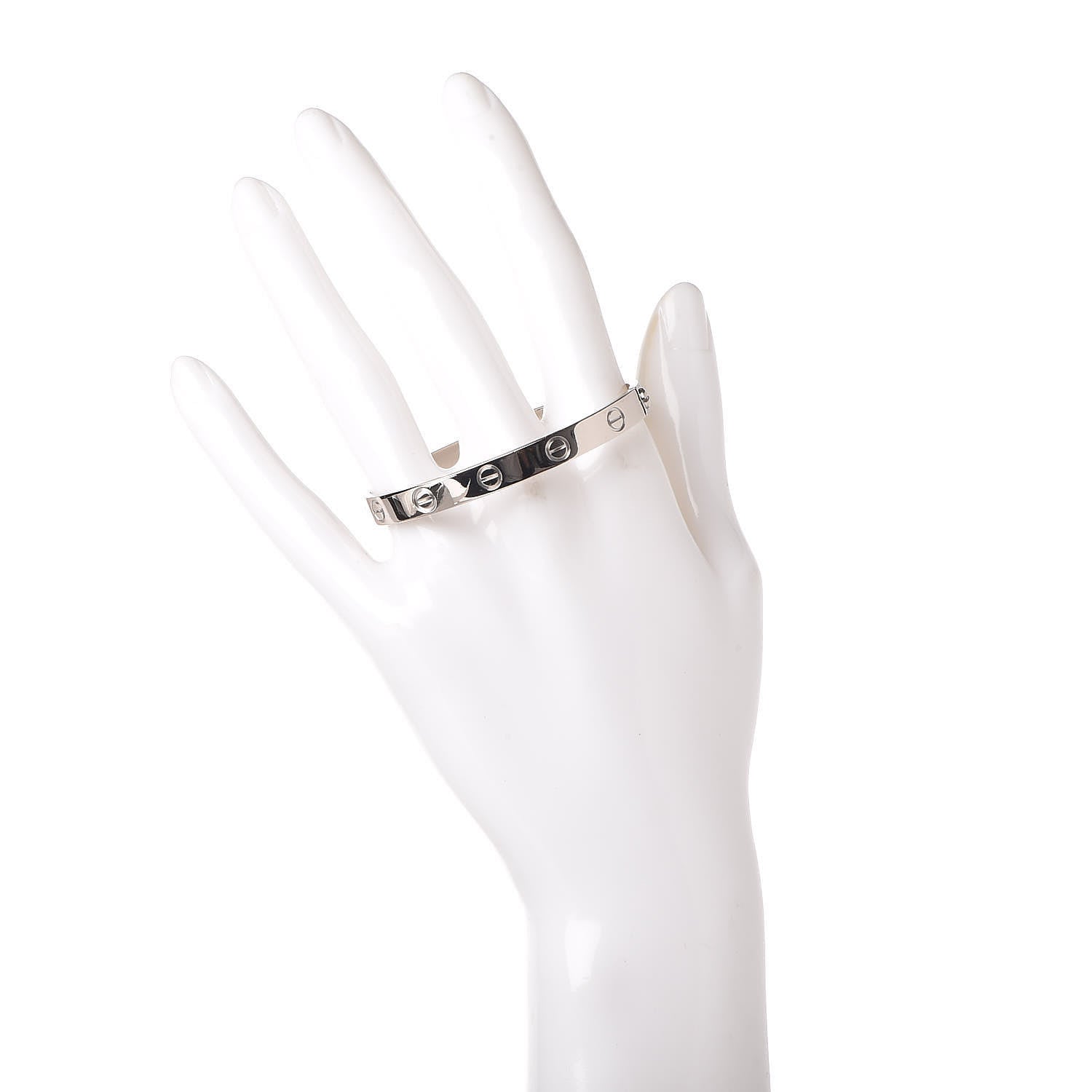 Cartier 18K White Gold LOVE Bracelet 16 3 of 10