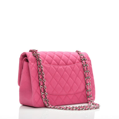 Chanel Iridescent Caviar Quilted Jumbo Double Flap Pink 3 of 7