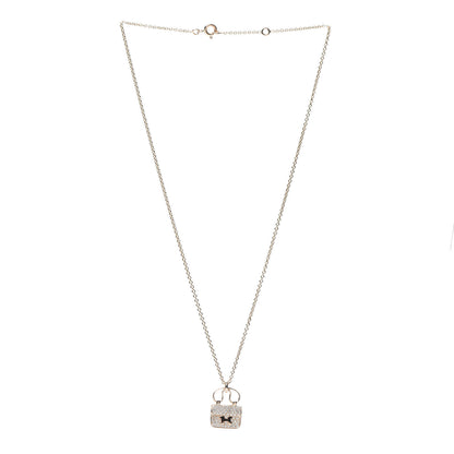 Hermes 18K Rose Gold Diamond Constance Amulette Pendant Necklace 3 of 6