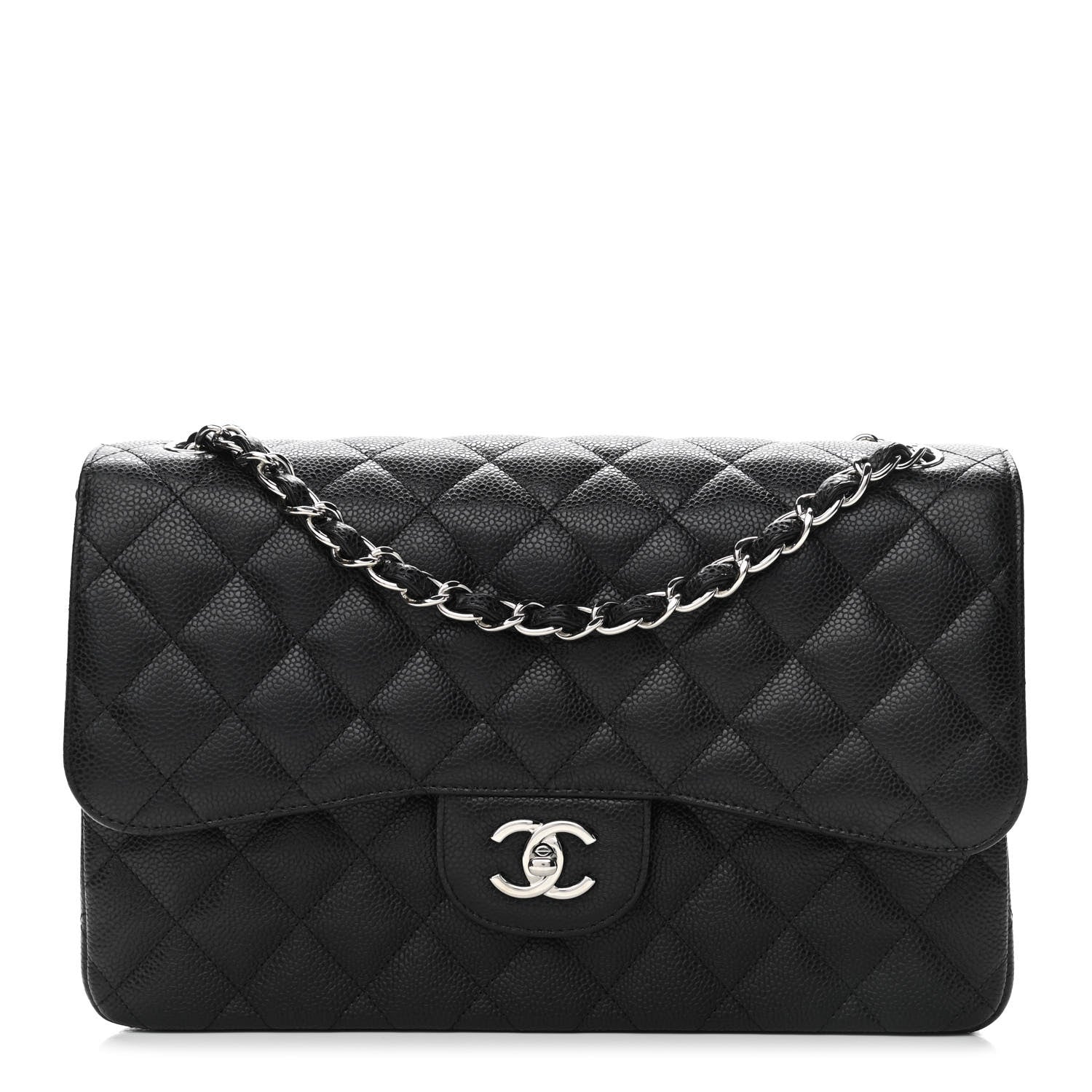 Chanel Caviar Quilted Jumbo Double Flap Black 1 of 11