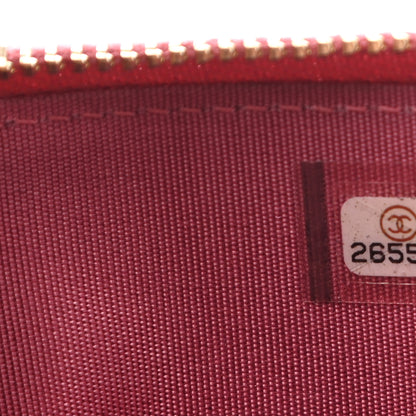 Chanel Sheepskin Quilted Mademoiselle Vintage Zip Pouch Pink 7 of 8