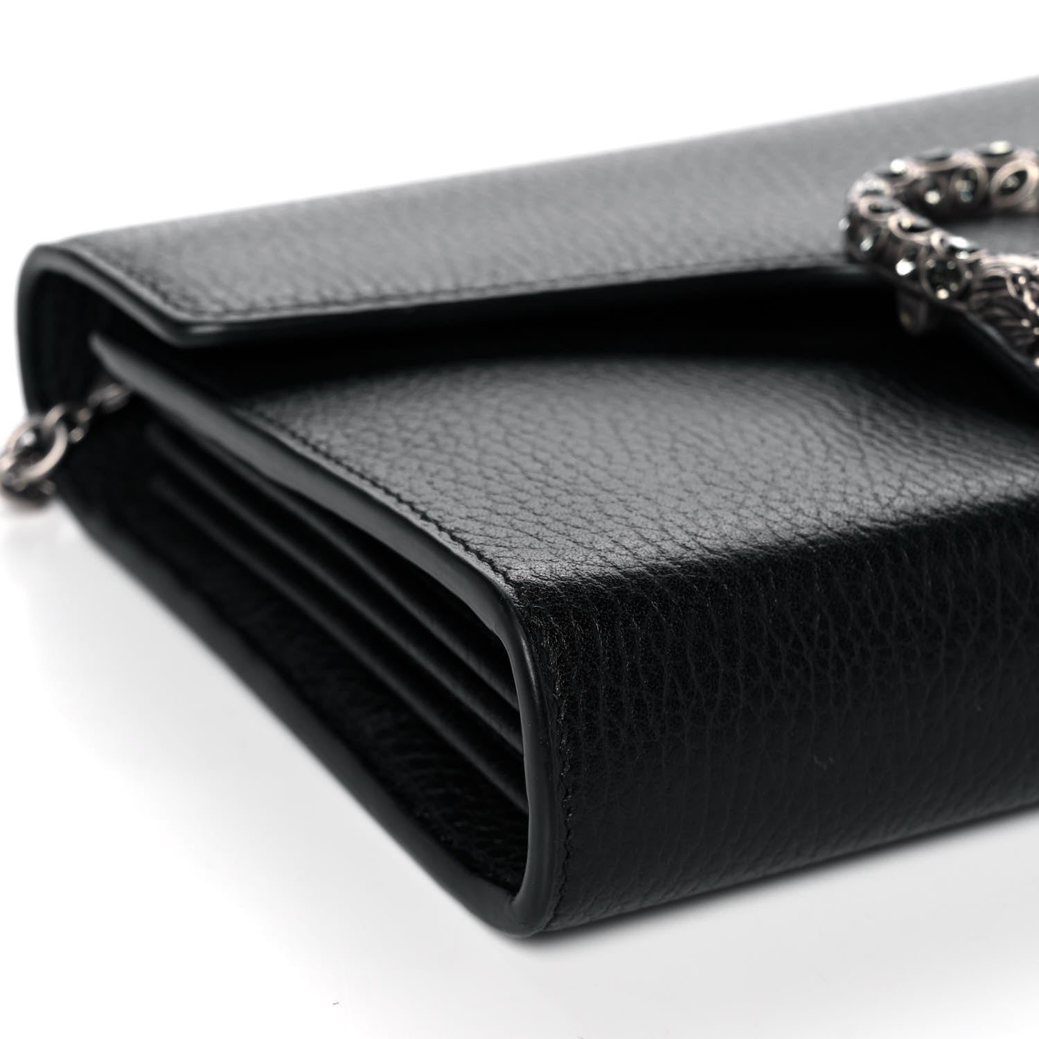 Gucci Calfskin Mini Dionysus Chain Wallet Black 8 of 12