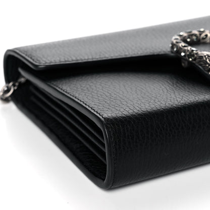 Gucci Calfskin Mini Dionysus Chain Wallet Black 8 of 12