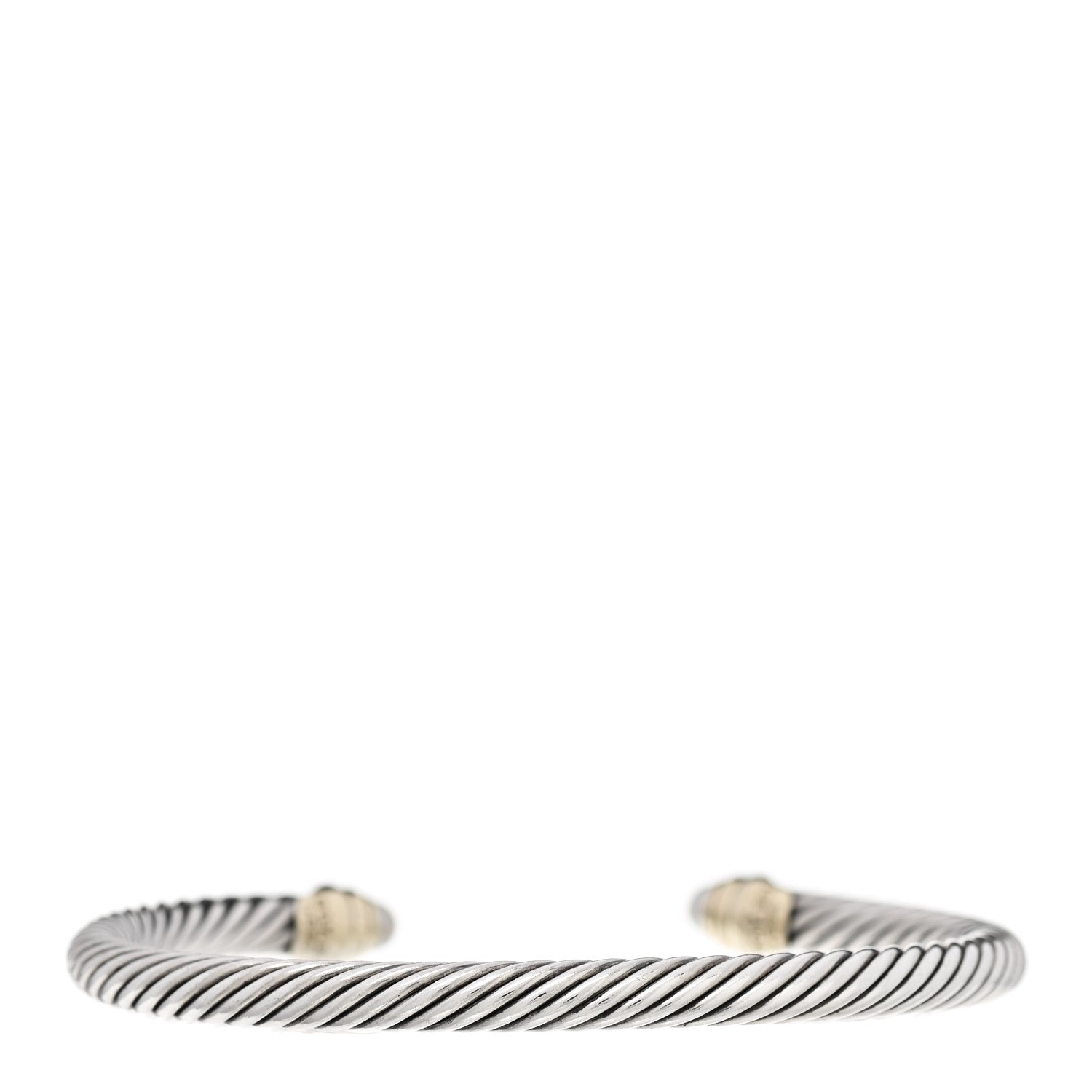 David Yurman Sterling Silver 14K Yellow Gold Pearl 5mm Cable Classics Petite Color Bracelet 2 of 4