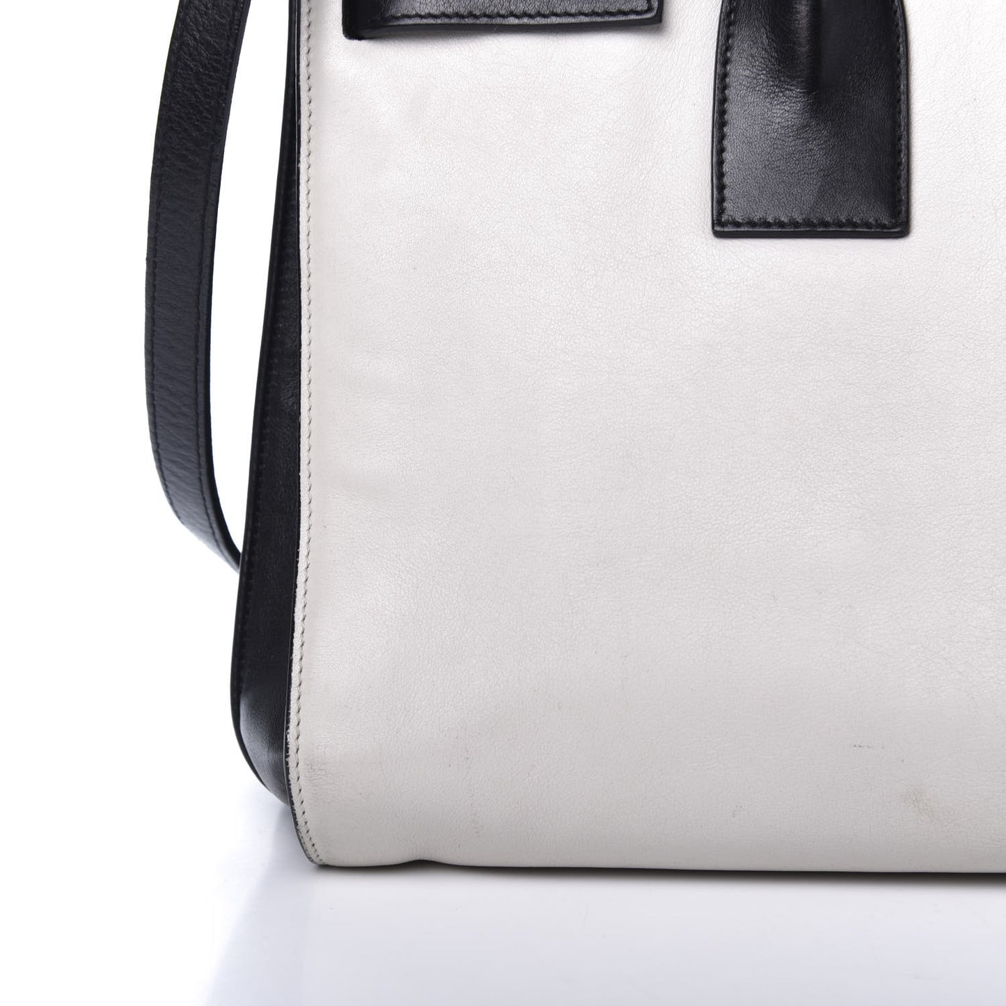 Calfskin Small Sac De Jour White Black