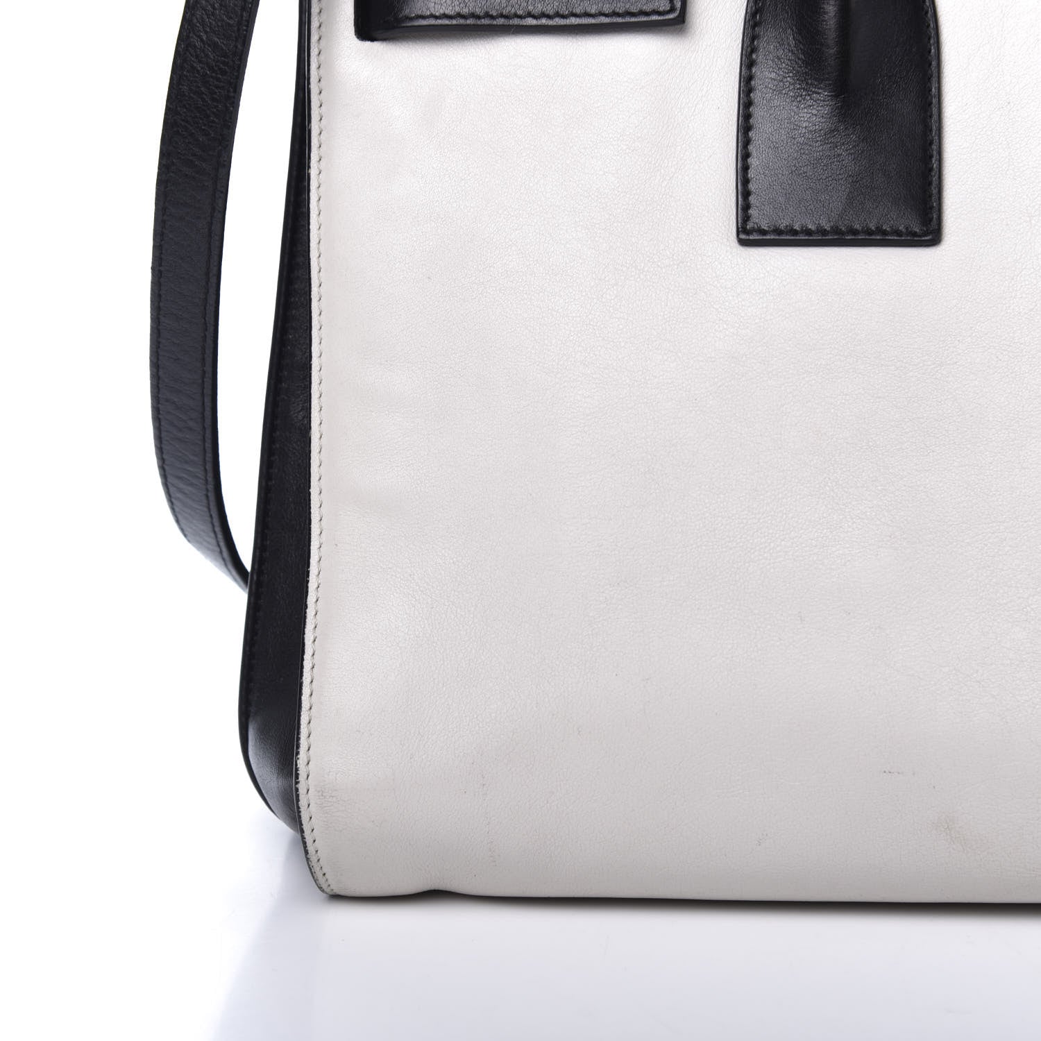Saint Laurent Calfskin Small Sac De Jour White Black 11 of 18