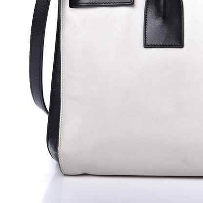 Saint Laurent Calfskin Small Sac De Jour White Black 11 of 18