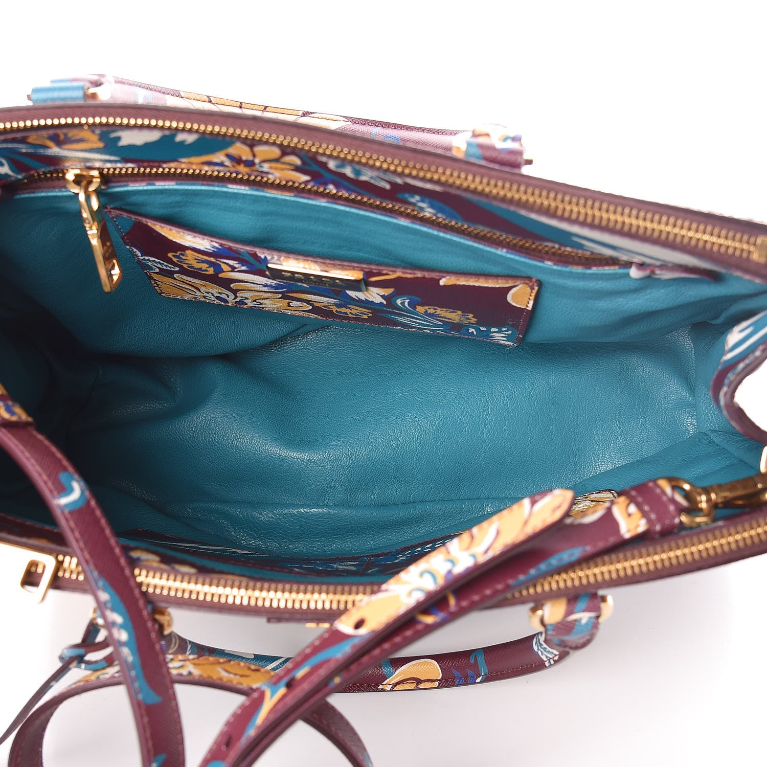 Prada Saffiano Print Medium Galleria Double Zip Tote Amaranto 5 of 9