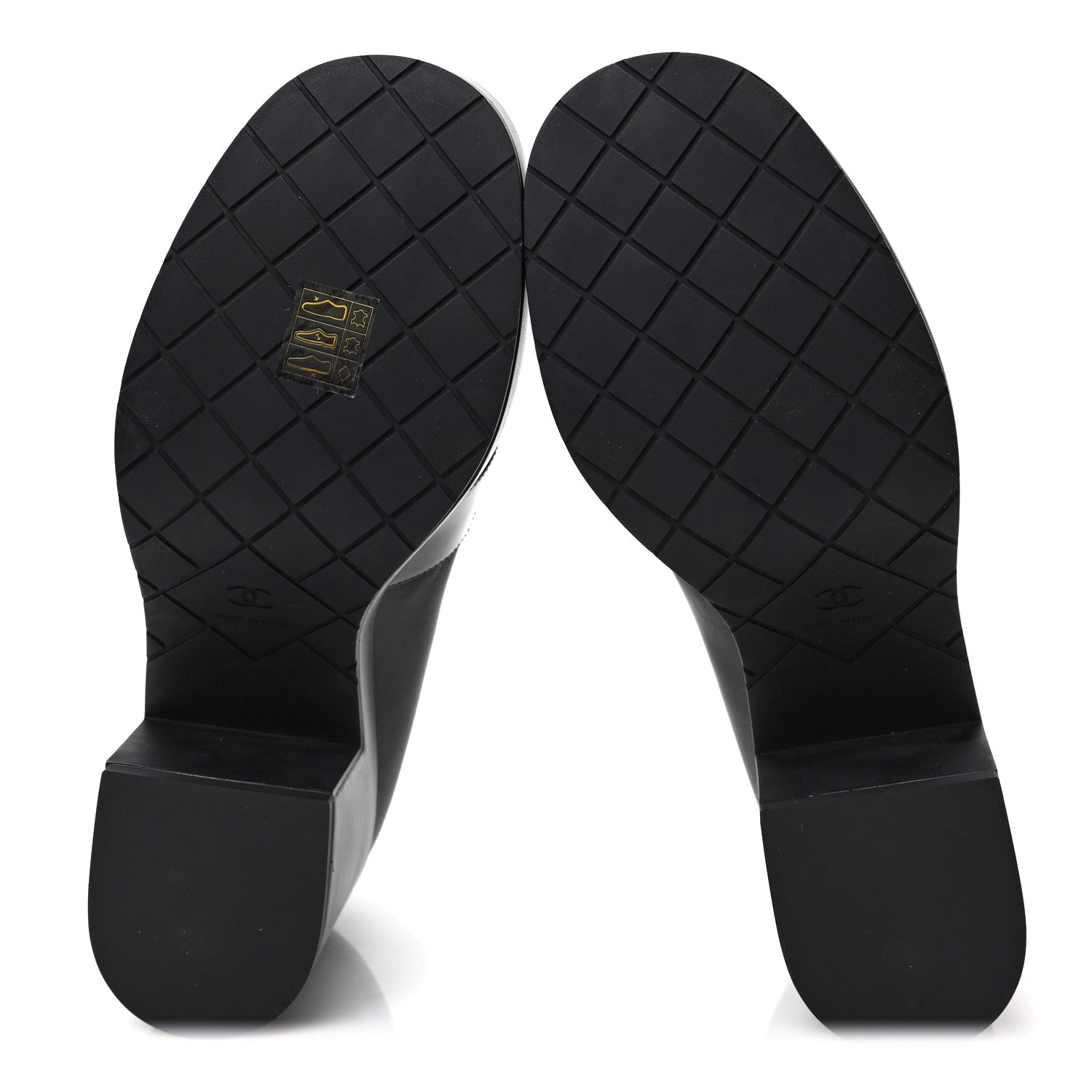 Chanel Lambskin Pearl Crystal Quilted CC Loafers 40 Black 5 of 8