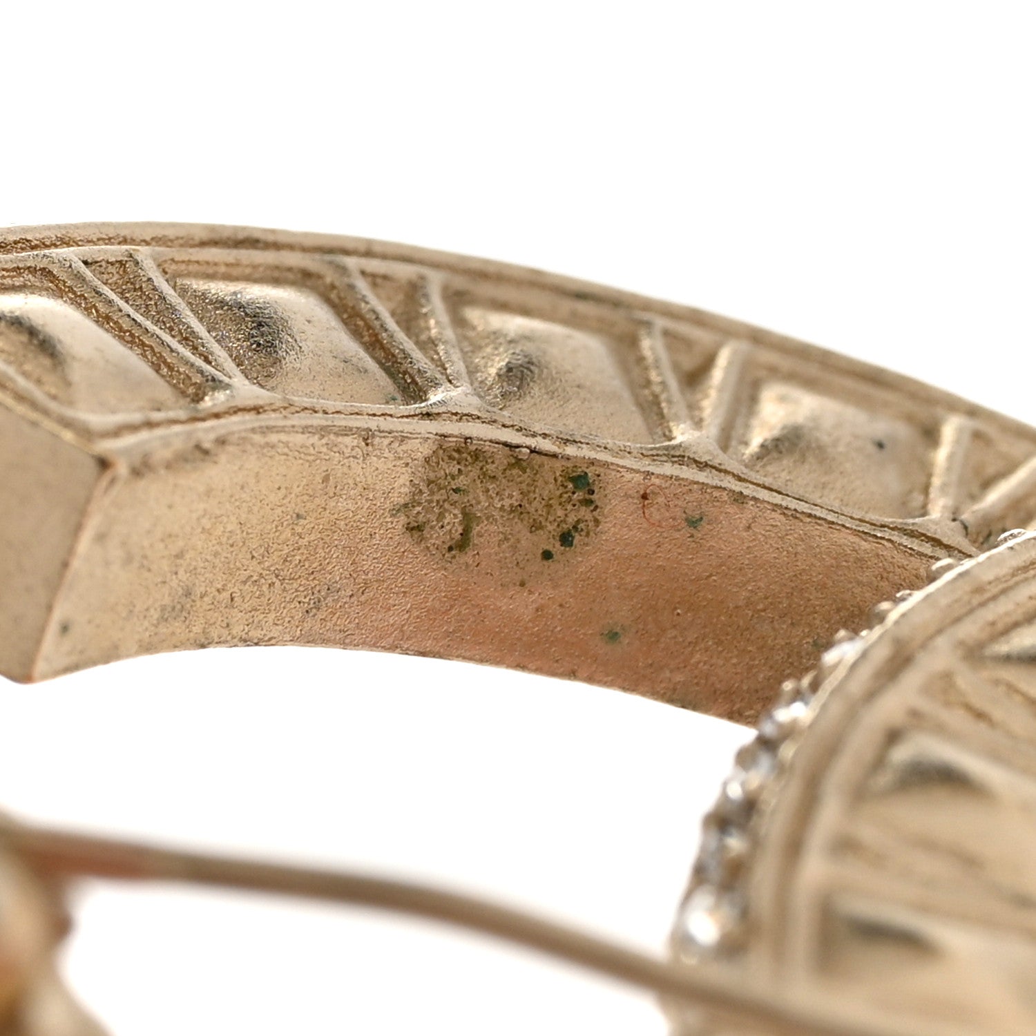 Chanel Baguette Crystal CC Brooch Gold 7 of 10