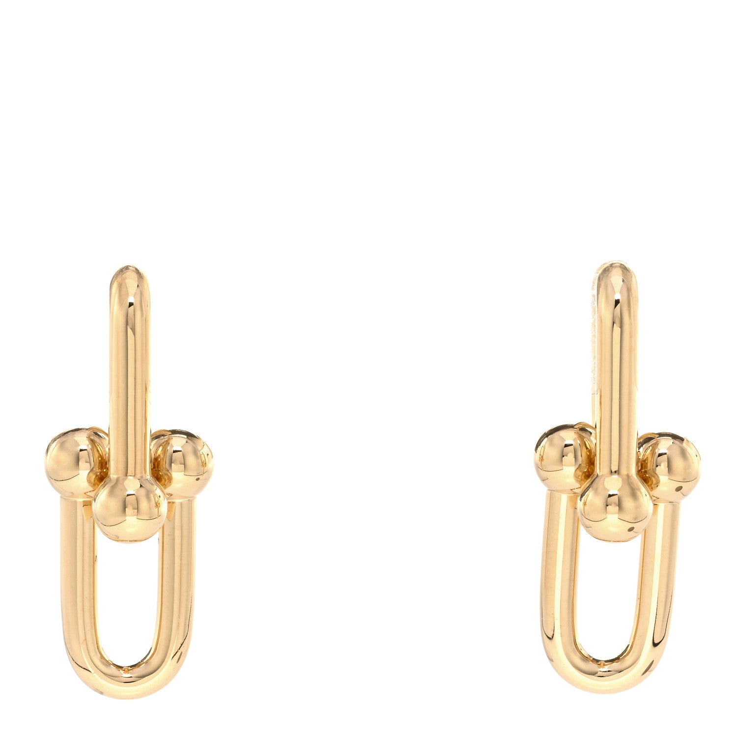 Tiffany 18K Yellow Gold Large HardWear Link Earrings 1 of 4