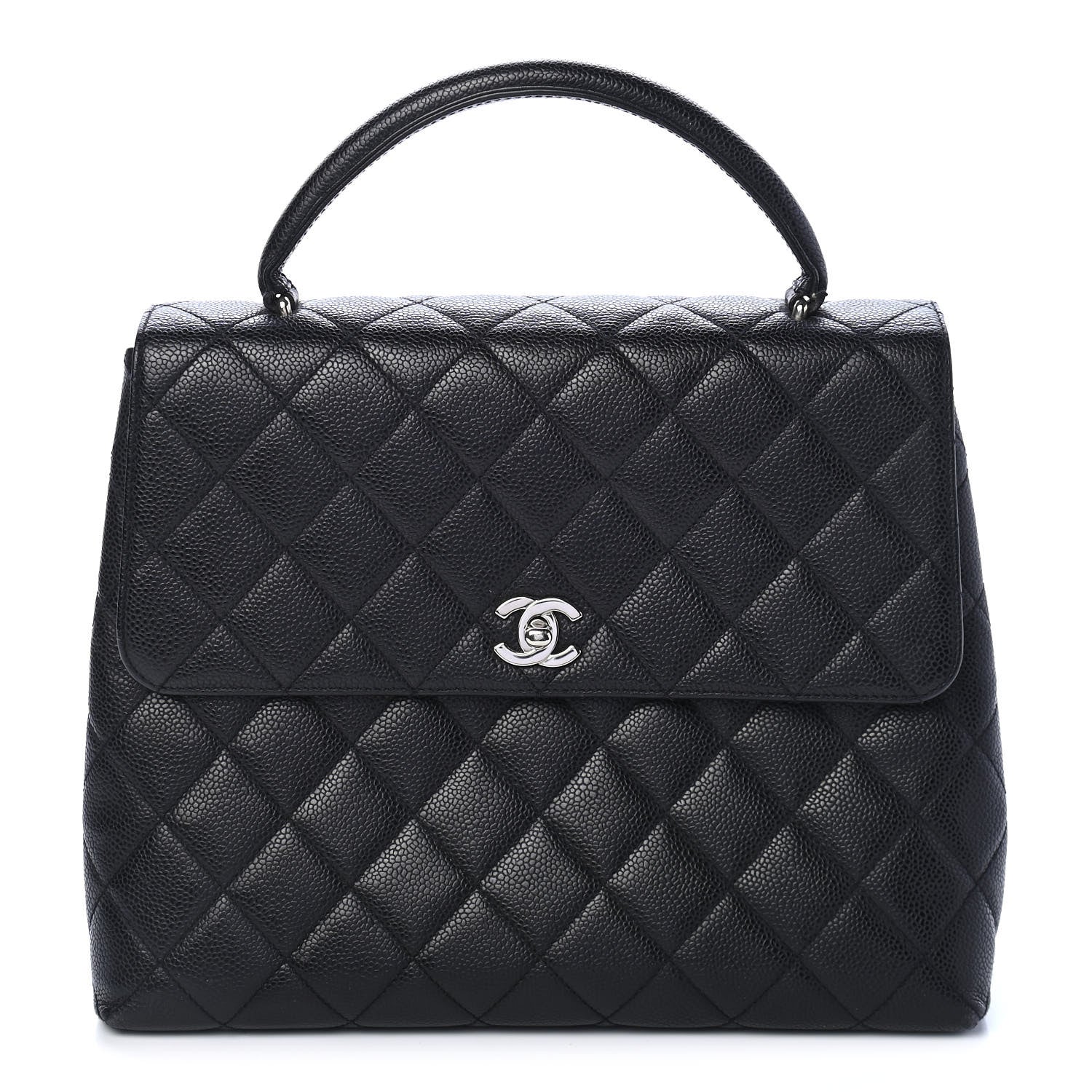 Chanel Caviar Quilted Jumbo Kelly Flap Black 1 of 10