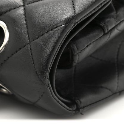 Chanel Lambskin Quilted Medium Double Flap Black 17 of 18
