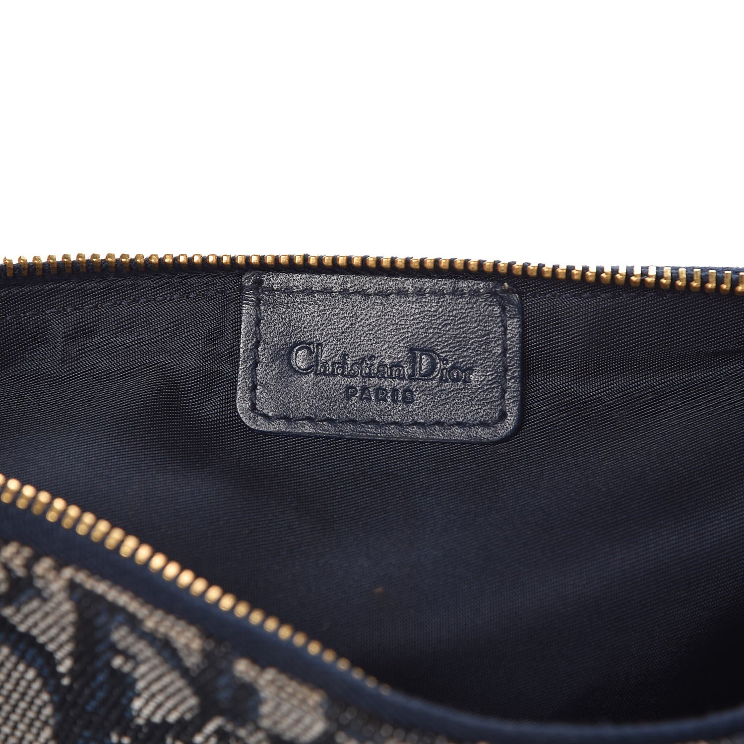 Christian Dior Monogram Mini Saddle Pochette Navy 6 of 10