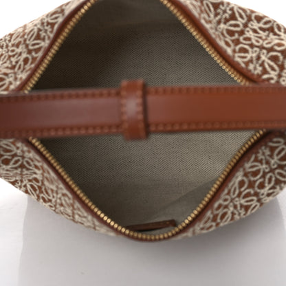 Loewe Jacquard Anagram Calfskin Small Cubi Bag Tan Pecan 4 of 8