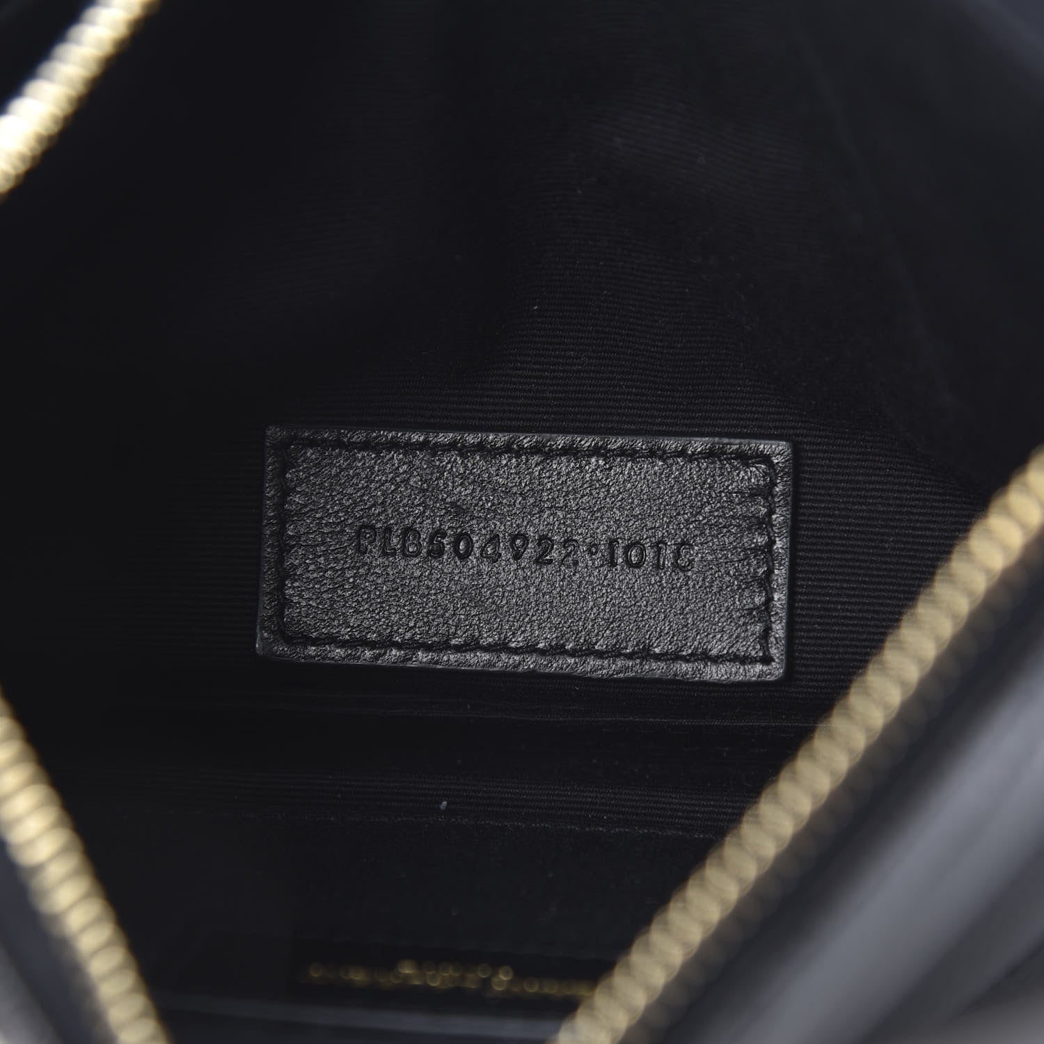 Saint Laurent Grain De Poudre Chevron Monogram Bill Pouch Black 7 of 8
