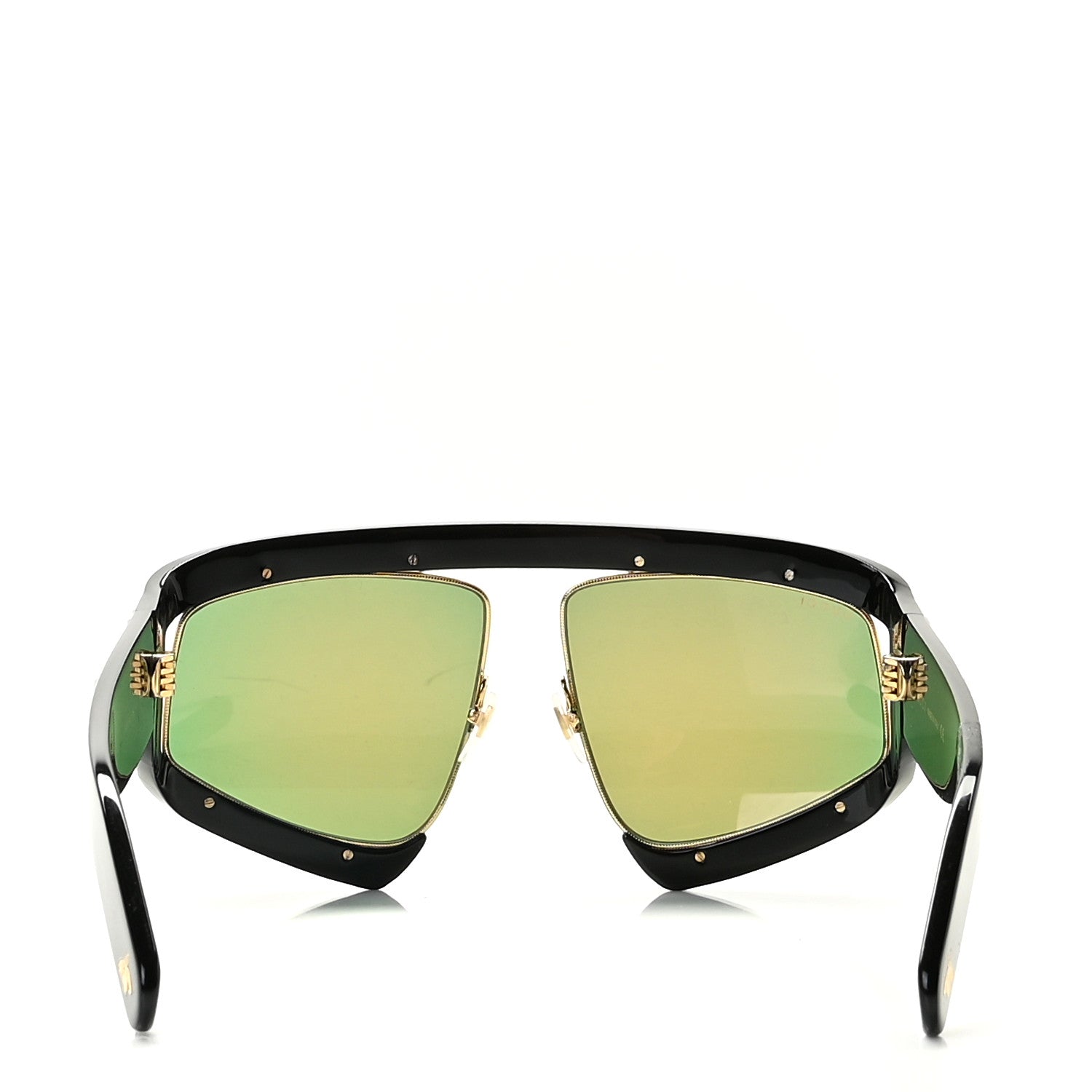 Gucci Acetate Pearl Rectangular Frame Sunglasses GG0234S Black Orange 4 of 8