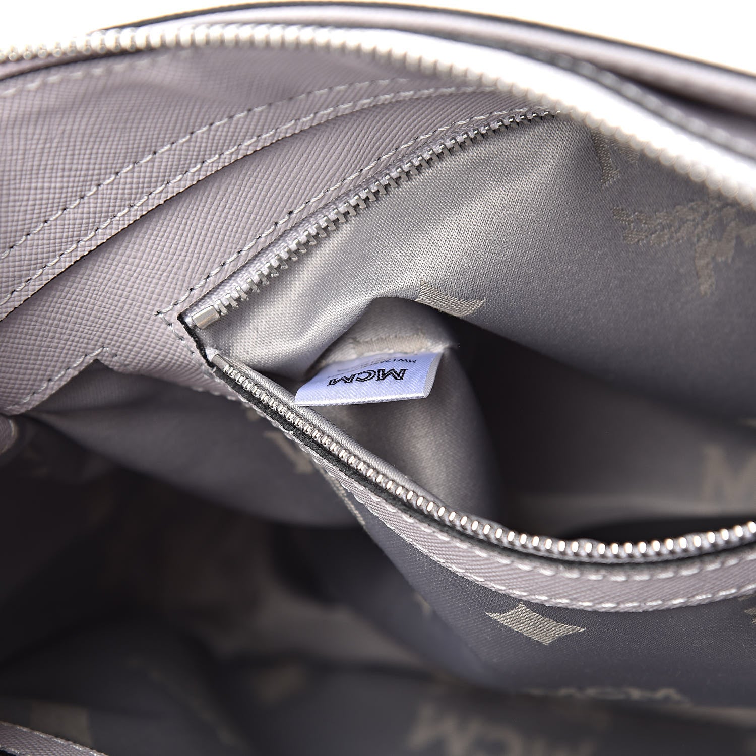 MCM Saffiano Medium Nuovo Tote Gull Gray 7 of 12
