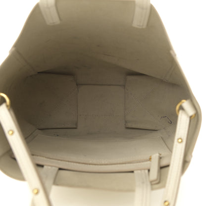 Celine Grained Calfskin Small Vertical Cabas Cream 6 of 19