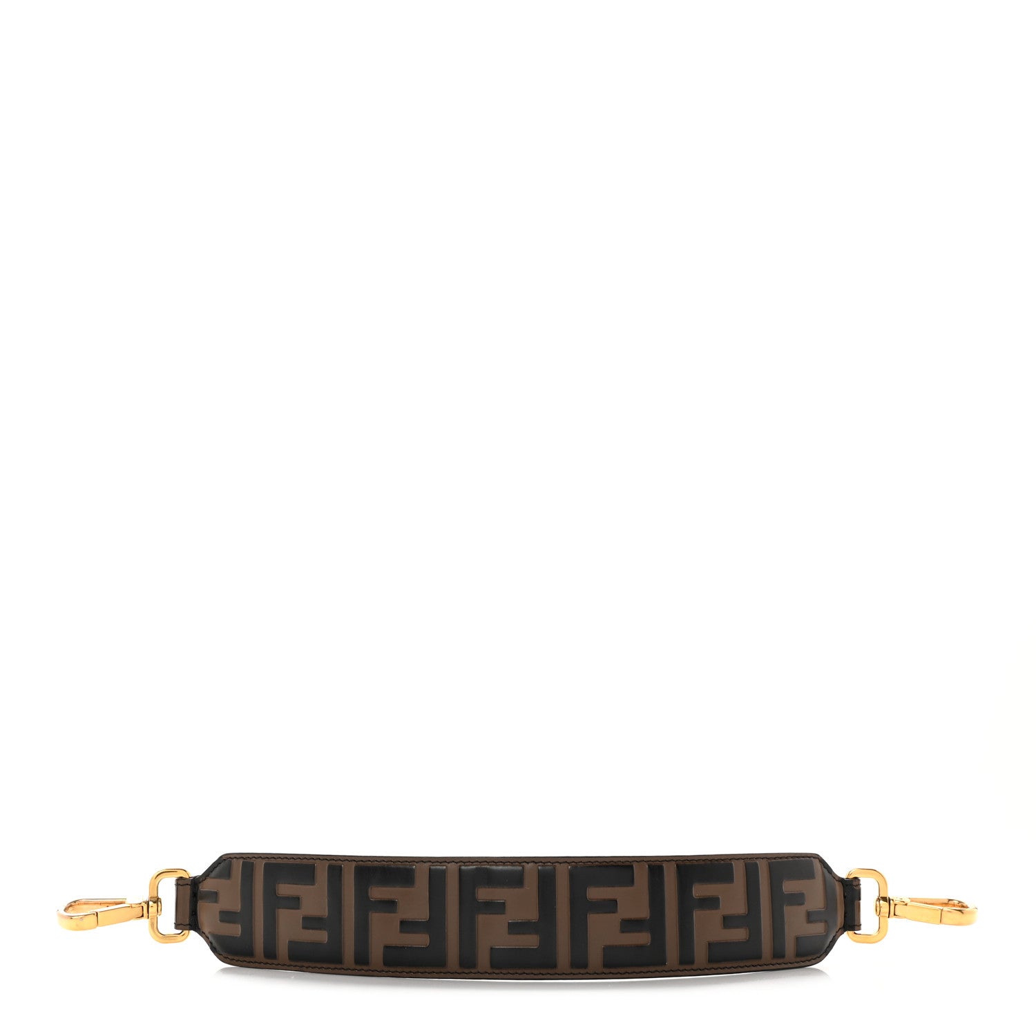 Fendi Calfskin FF 1974 Embossed Mini Strap You Maya Black 1 of 5