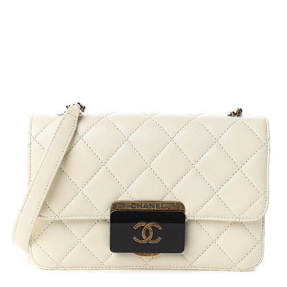 Chanel Sheepskin Quilted Mini Beauty Lock Flap White 1 of 11
