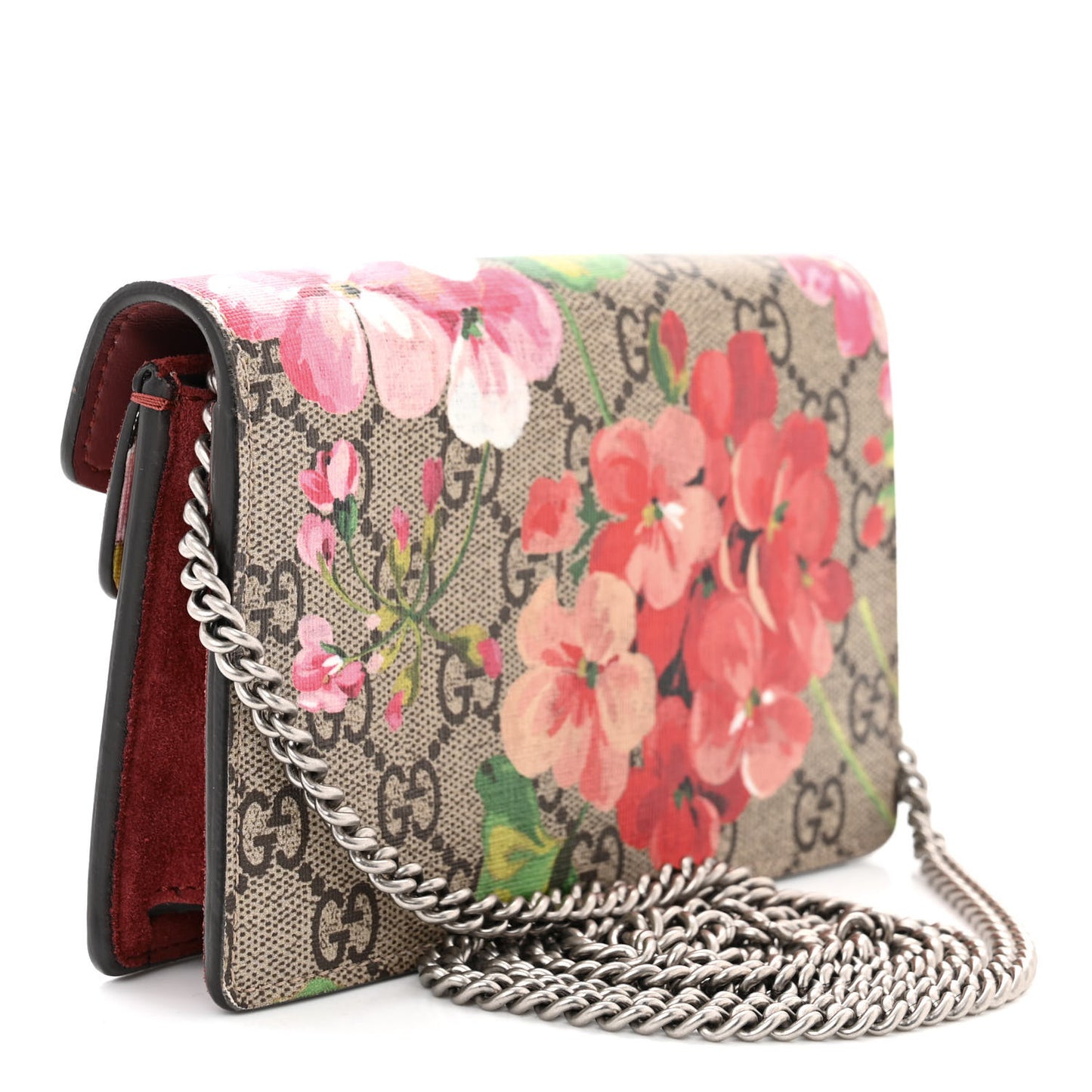 GG Supreme Monogram Blooms Super Mini Dionysus Shoulder Bag Beige Multicolor Dry Rose