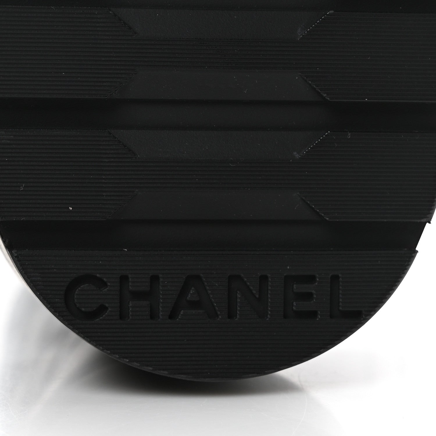 Chanel Shiny Calfskin Quilted Lace Up Combat Boots 40.5 Black 7 of 8