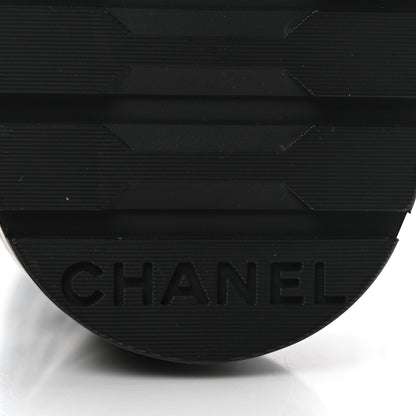 Chanel Shiny Calfskin Quilted Lace Up Combat Boots 40.5 Black 7 of 8