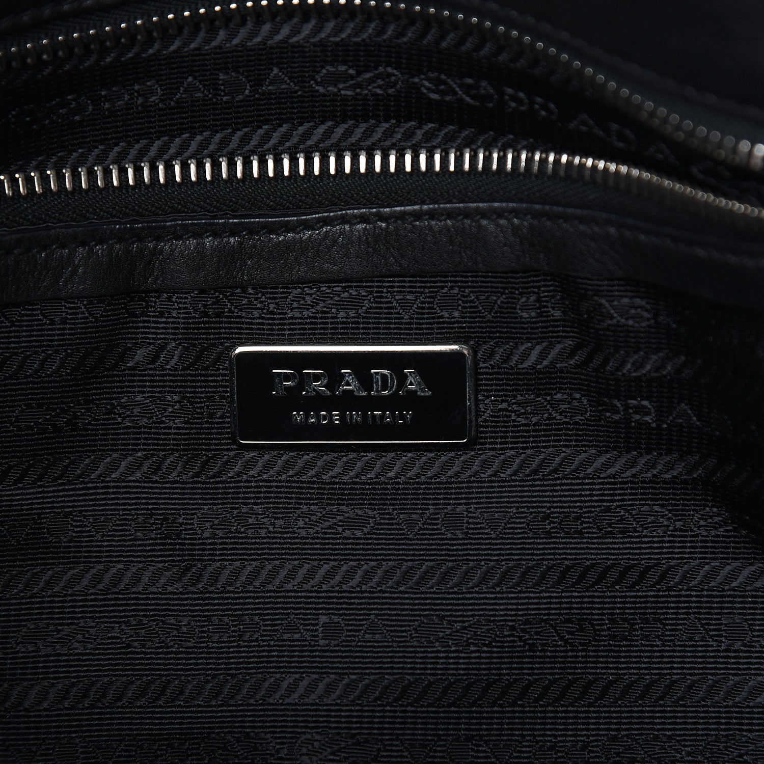 Prada Soft Calfskin Tessuto Nylon Shoulder Bag Black 6 of 13