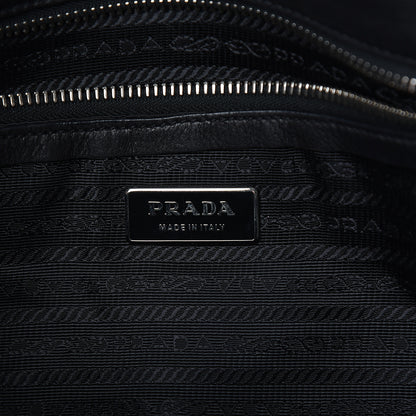 Prada Soft Calfskin Tessuto Nylon Shoulder Bag Black 6 of 13