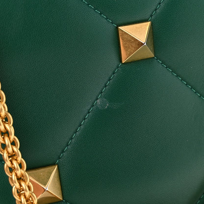 Valentino Garavani Nappa Large Roman Stud Shoulder Bag Jungle 10 of 10