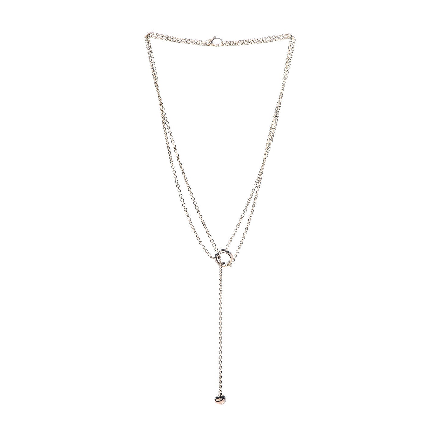 18K Pink Yellow White Gold Baby Trinity Pampilles Necklace