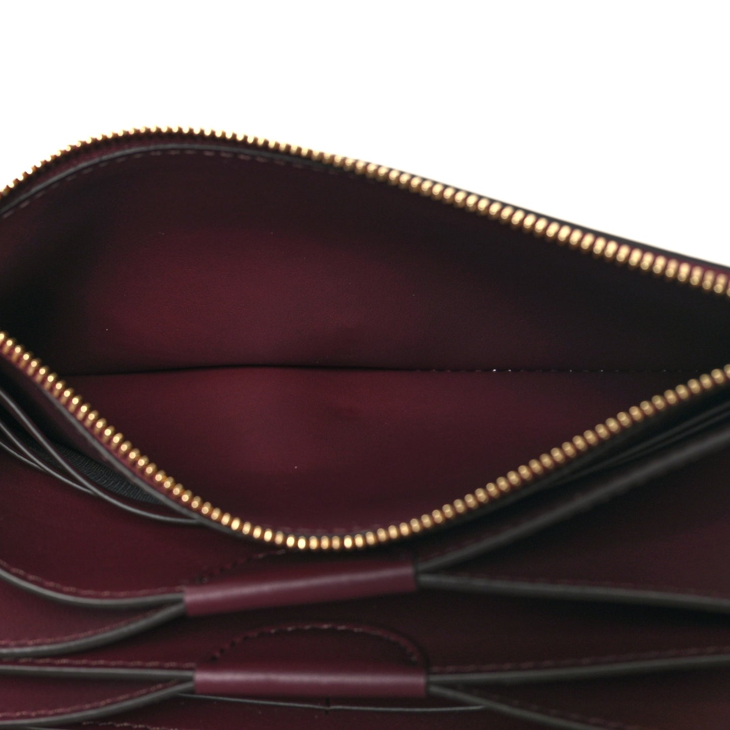 Calfskin Logo Hazelmere Wallet With Detachable Strap Deep Maroon