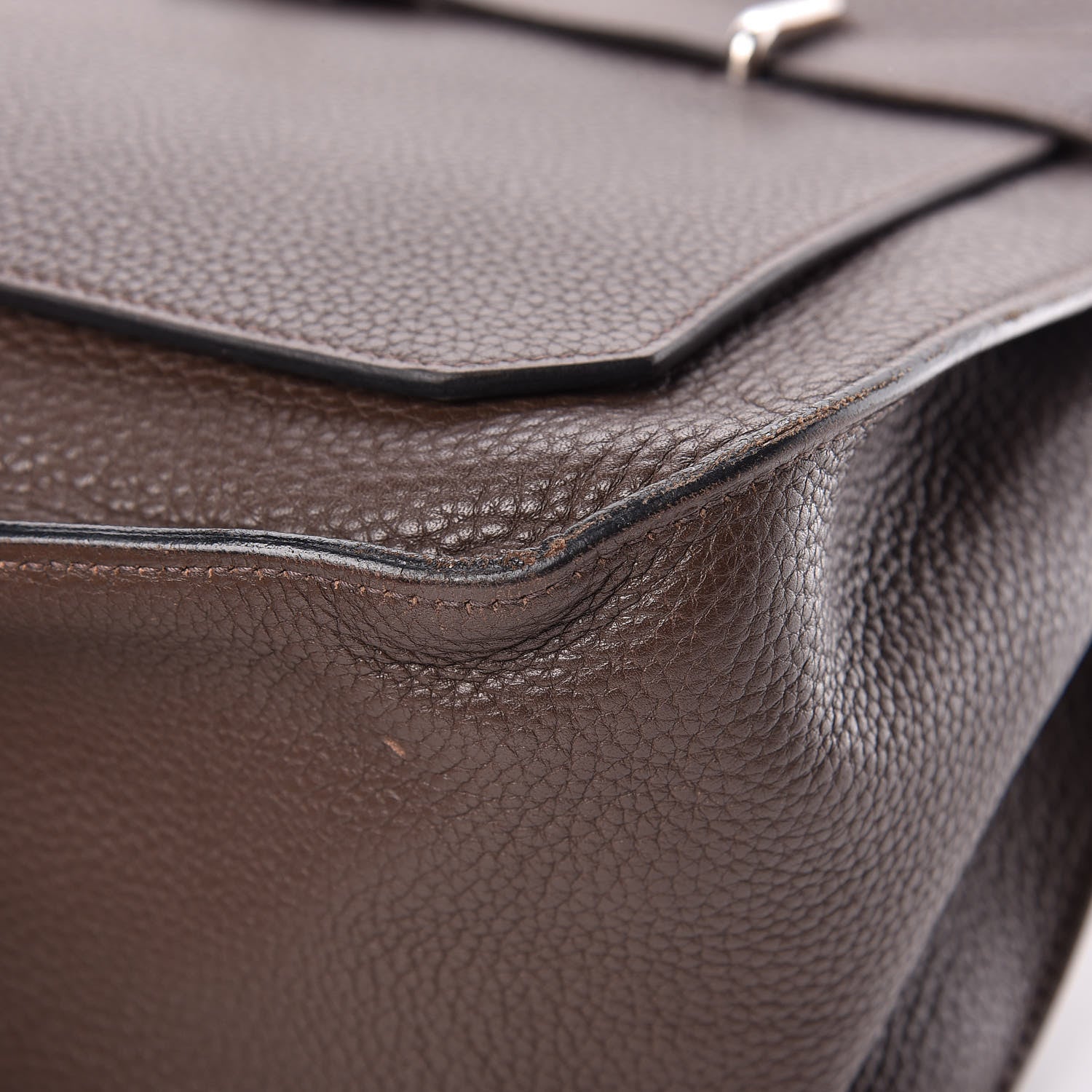 Hermes Taurillon Clemence Jypsiere 34 Chocolate 25 of 29