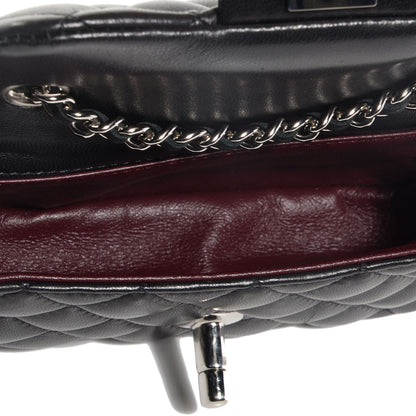 Chanel Lambskin Quilted Double Mini Flap Crossbody Black 6 of 9