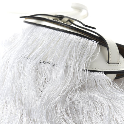 Loewe Calfskin Mini Fringe Gate Crossbody Bag White 8 of 10