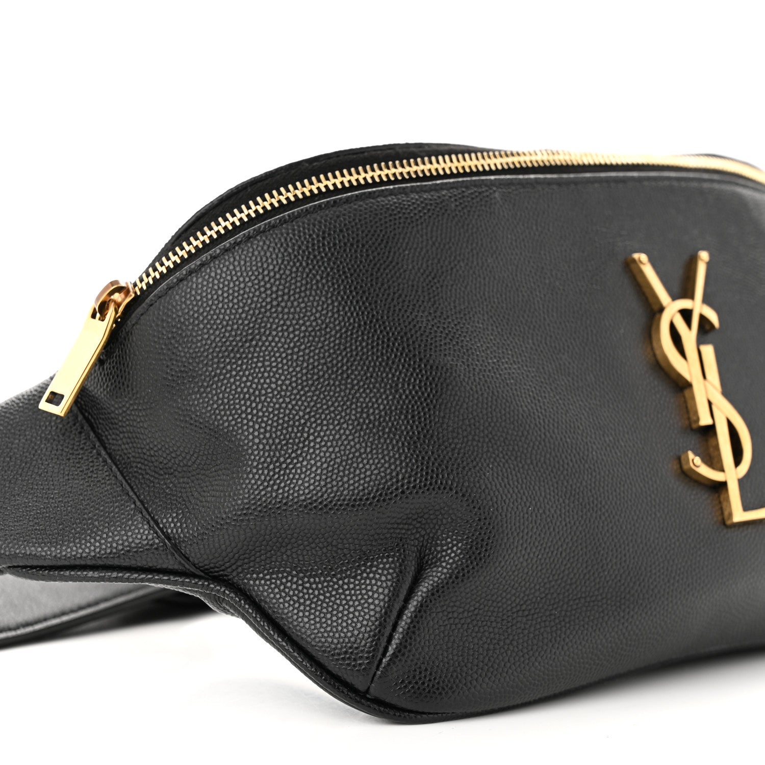 Saint Laurent Grain De Poudre Monogram Belt Bag Black 9 of 10