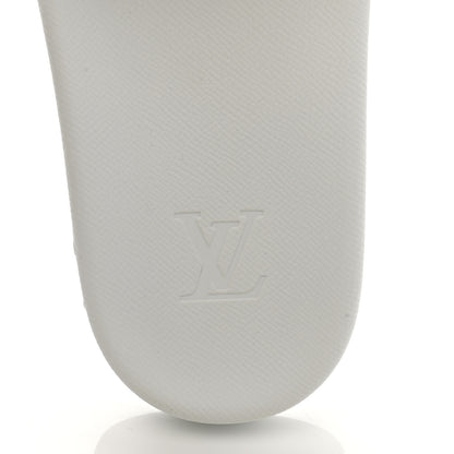 Louis Vuitton Metallic Rubber Embossed Monogram Mens Waterfront Mules 9 6 of 7