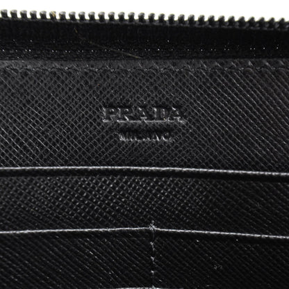 Prada Saffiano Zip Around Wallet Nero 6 of 7