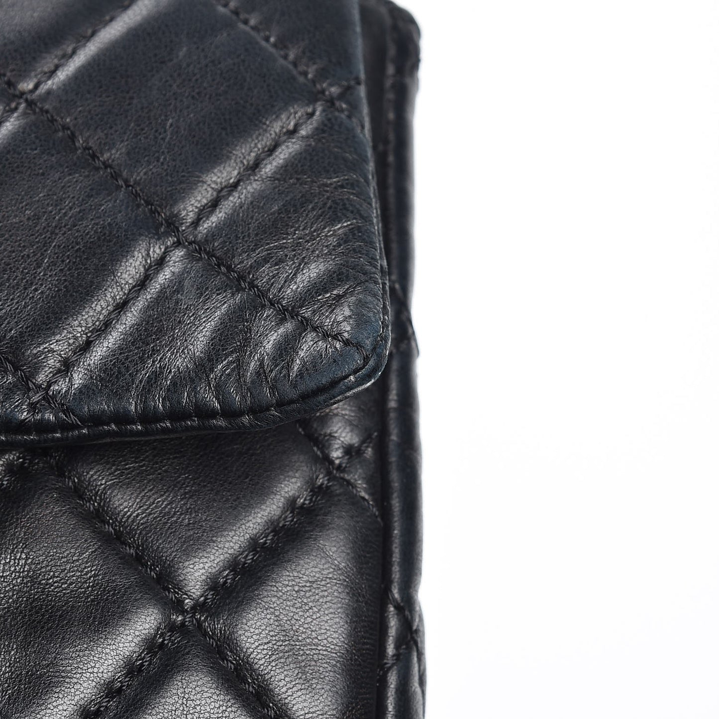 Lambskin Quilted Maxi Single Flap Black