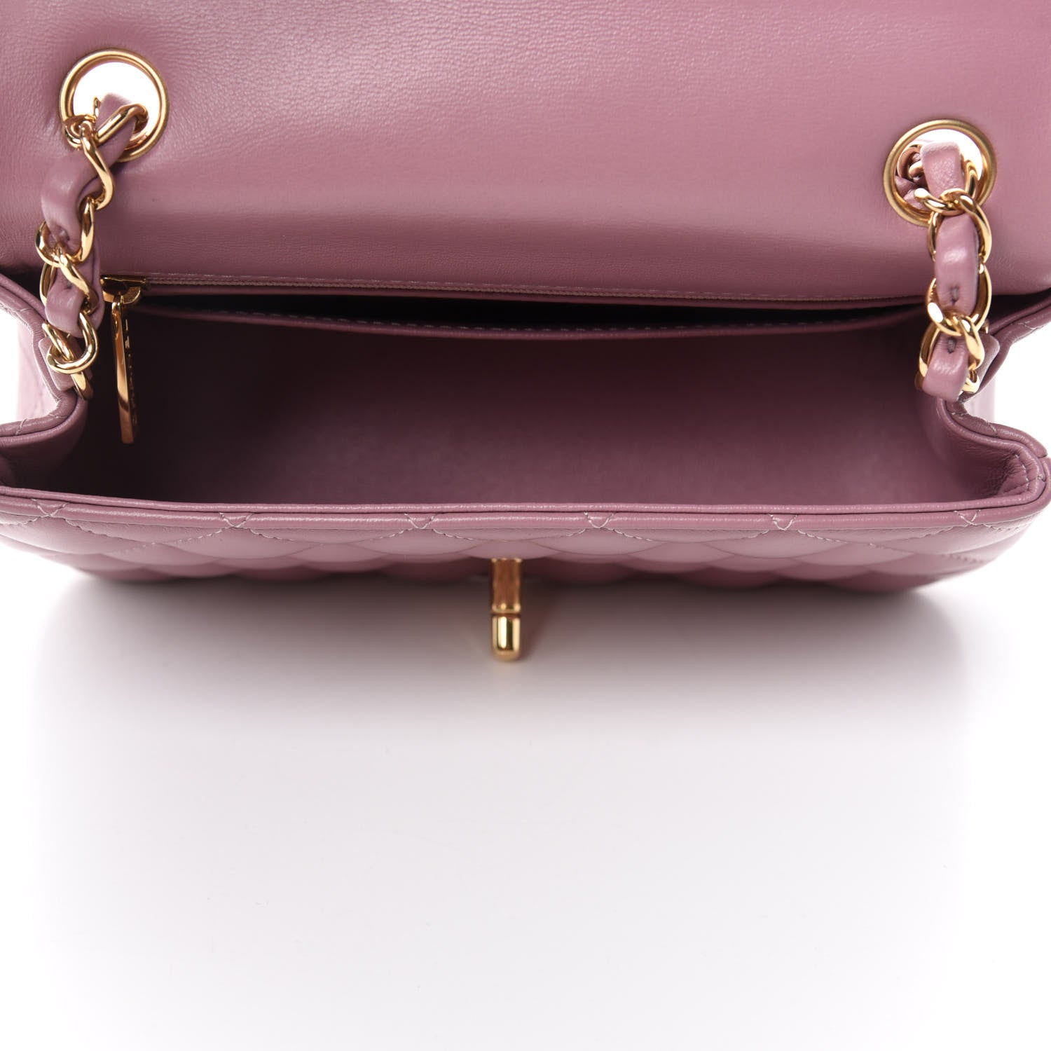 Chanel Lambskin Quilted Mini Rectangular Flap Purple 5 of 11