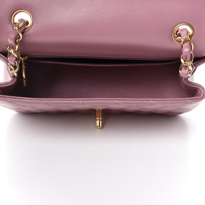Chanel Lambskin Quilted Mini Rectangular Flap Purple 5 of 11