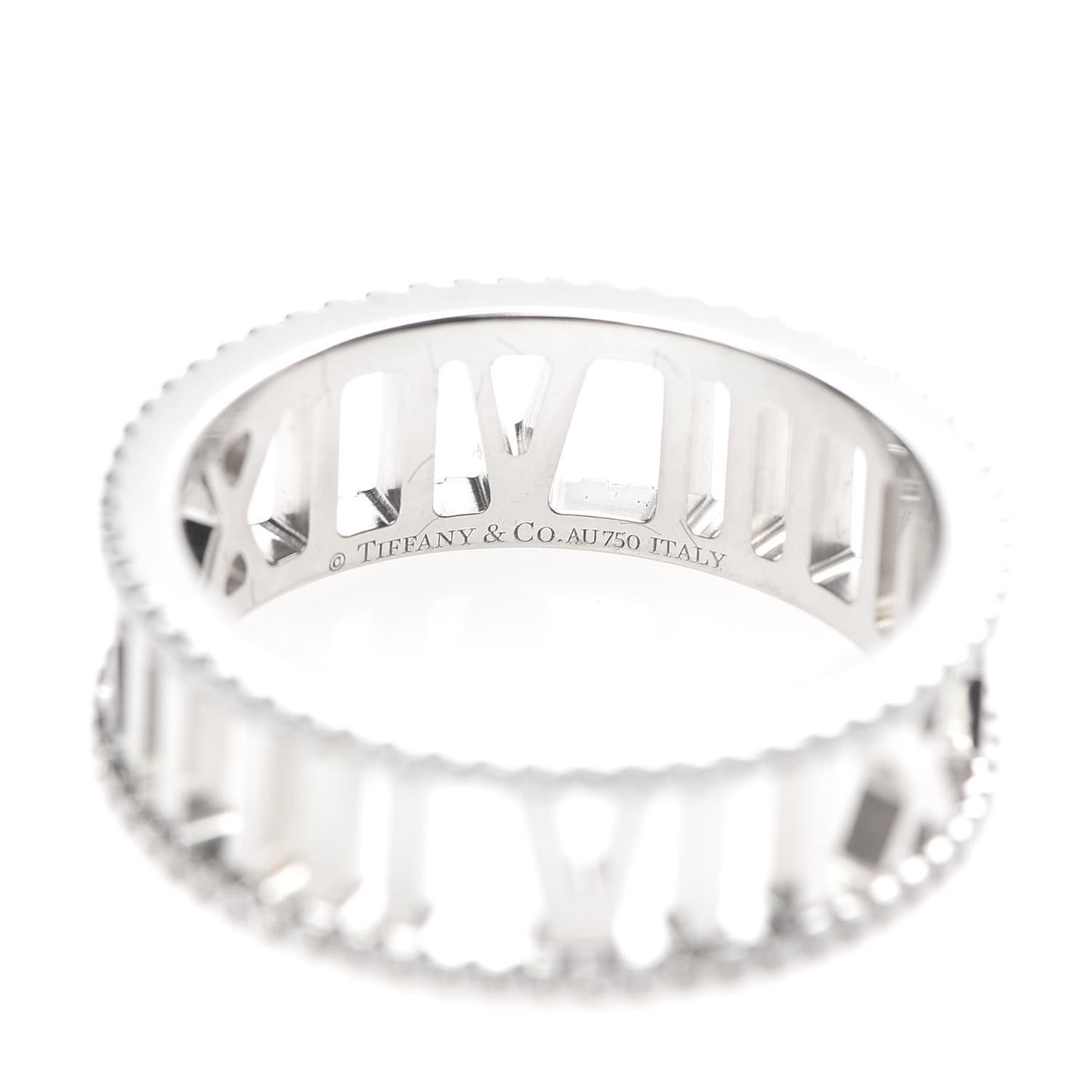 18K White Gold Diamond Atlas Open Pave Ring 56 7.5