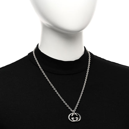 Gucci Sterling Silver Britt Interlocking GG Pendant Necklace 2 of 5