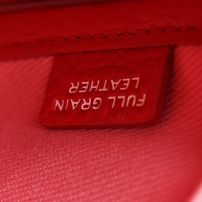 Marc Jacobs Grained Calfskin Mini The Tote Bag Red 7 of 14