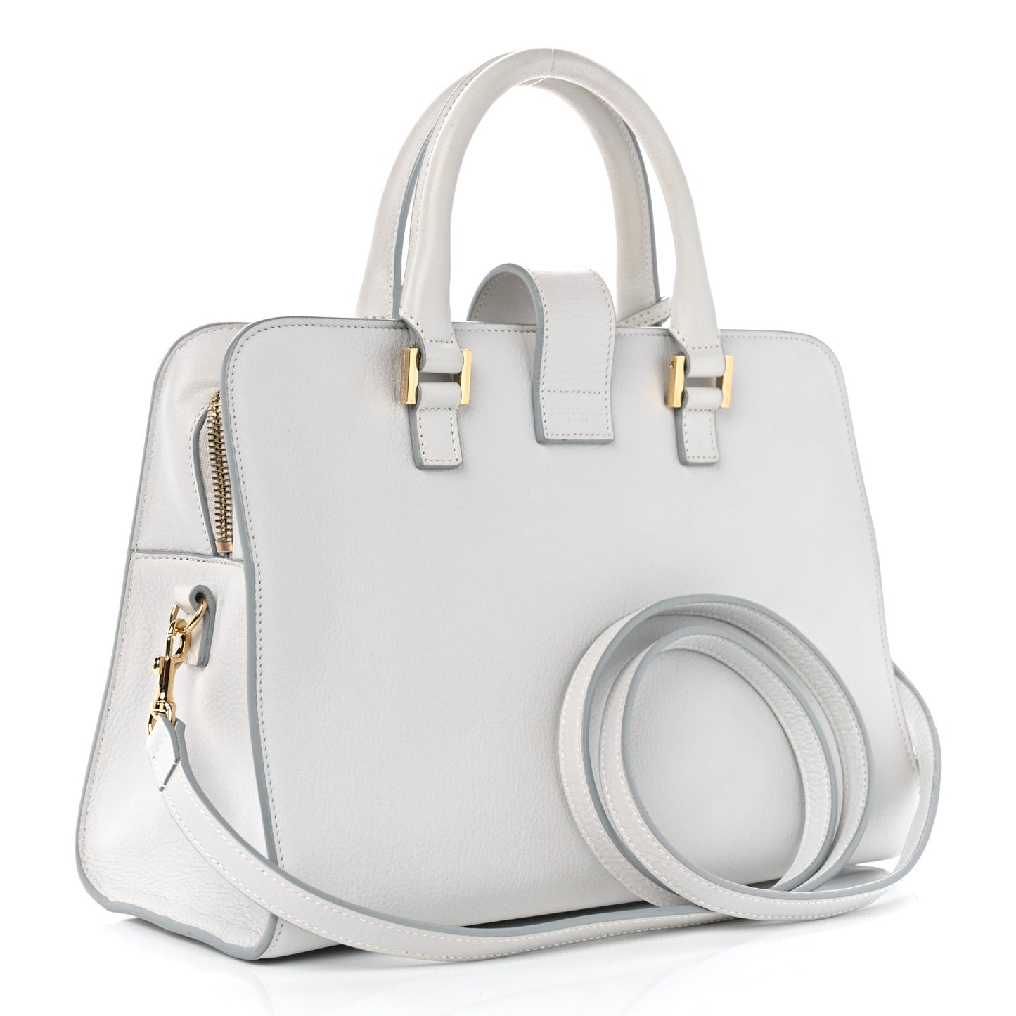 Calfskin Small Monogram Cabas White